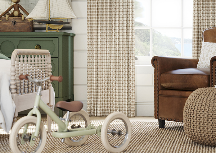 Whaley Great, Gingham Star Sand - Made to Measure Curtains - Image 5